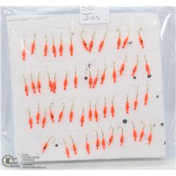 50 ASSORTED FLY FISHING JIGS
