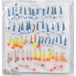 64 ASSORTED FLY FISHING JIGS