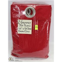 2 GROMMET TOP PANELS 42" X 84"