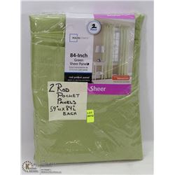 2 ROD POCKET PANELS  59" X 84"