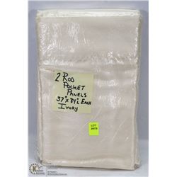 2 ROD POCKET PANELS 37" X 84"