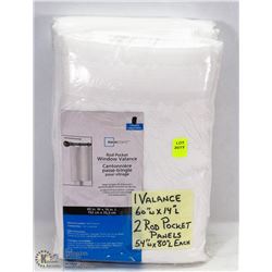 MAINSTAYS 2 ROD POCKET PANELS 54 X 80"