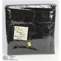 2 ROD POCKET PANELS 80" X 54"