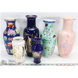 ESTATE FLAT OF 6 VASES
