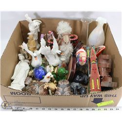 ESTATE BOX OF MISC FIGURES AND COLLECTIBLES