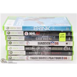 LOT OF 7 XBOX 360 GAMES