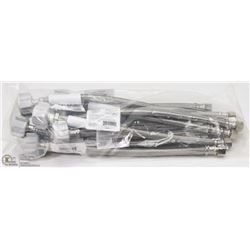 LOT OF 7/8" X 3.8" COMP X 12" BRAIDED TOILET