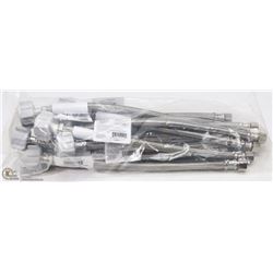 LOT OF 7/8" X 3.8" COMP X 12" BRAIDED TOILET