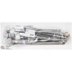 LOT OF 7/8" X 3.8" COMP X 12" BRAIDED TOILET