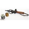 ANTIQUE SOLDERING IRON WITH CAN OF PASTE AND