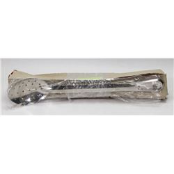 NEW 15" STAINLESS PERFORATED SPOONS - LOT OF 12