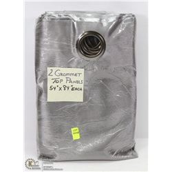 2 GROMMET TOP PANELS 54" X 84"