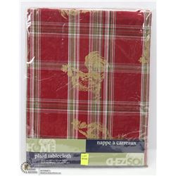 PLAID TABLECLOTH 60" X 84"