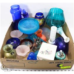 ESTATE FLAT OF COLLECTIBLES INCLUDING VASES