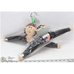 PAIR OF DECORATIVE CLOTHES HANGERS