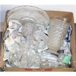 ESTATE BOX OF GLASSWARE