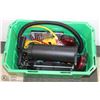 BIN WITH TOOLS, SOCKETS, PUMP, AND MORE.