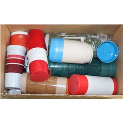 ESTATE BOX OF THERMOS AND OTHER CONTAINERS