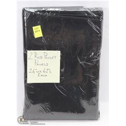 2 ROD POCKET PANELS 26" X 62"