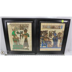 PAIR OF EGYPTIAN THEME WALL ART