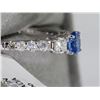 Image 3 : 44) 14 KT WHITE GOLD SAPPHIRE & DIAMONDS RING