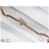 Image 2 : 49) ROSE GOLD PLATED STERLING SILVER CZ BRACELET