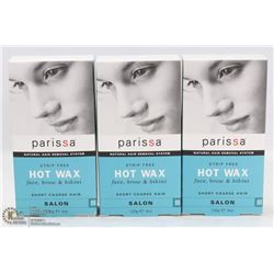 3 BOXES OF PARISSA HOT WAX