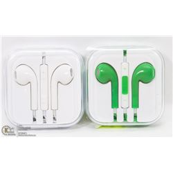 2 SETS OF APPLE STYLE EARBUDS IN HARDCASES