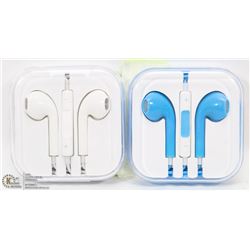 2 SETS OF APPLE STYLE EARBUDS IN HARDCASES