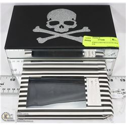 SKULL JEWELRY/WATCH/TIE BOX WITH NEW