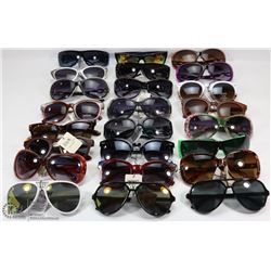 LARGE FLAT OF ASSORTED DESIGNER SUNGLASSES