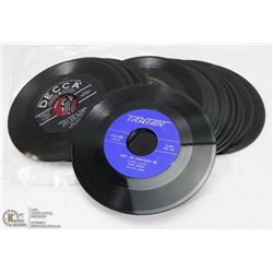 LOT OF 24- 45RPM OLD LABEL ASSORTED RECORDS INCL
