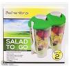 Image 1 : NEW 2PC SALAD TO GO WITH DRESSING CONTAINER AND