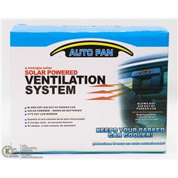 NEW AUTO FAN SOLAR POWERED VENTILATION SYSTEM
