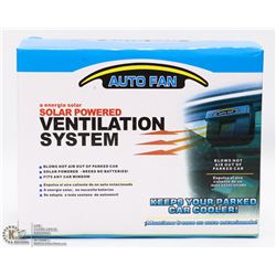 NEW AUTO FAN SOLAR POWERED VENTILATION SYSTEM