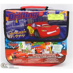 DISNEY "CARS" 5 IN 1 COLOR ACTIVITY BAG.
