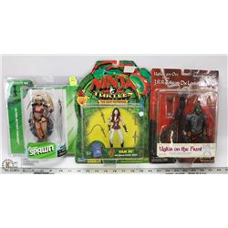 LOT OF 3 COLLECTIBLE ACTION FIGURES