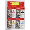 Image 1 : CANON 6 4 PACK INK CARTRIDGES BLACK, YELLOW, MAGE-