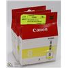 Image 1 : 3 PACK OF CANON PIXMA CHROMALITE 100 YELLOW INK