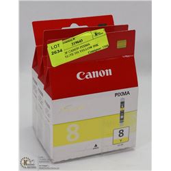 3 PACK OF CANON PIXMA CHROMALITE 100 YELLOW INK