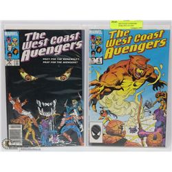 2 THE WEST COAST AVENGERS COMIC BOOKS INCL #5 AND