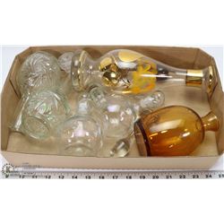 VARIOUS DECANTERS FROM DIFFERENT ERAS