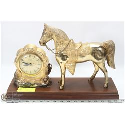 ANTIQUE HORSE CLOCK (WORKS)