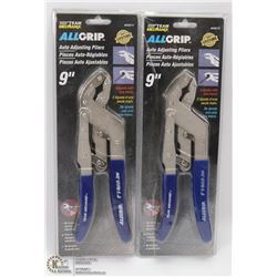 PAIR OF 9" TEAM MECHANIX  ALL GRIP AUTO ADJUSTING