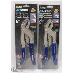 PAIR OF 9" TEAM MECHANIX  ALL GRIP AUTO ADJUSTING