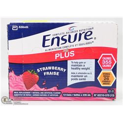 2 CASES OF 12 STRAWBERRY PLUS CALORIES ENSURE