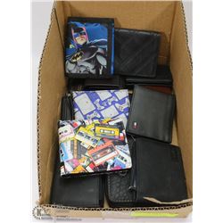 BOX OF WALLETS W/ RETRO GAMING, TOMMY HILFIGER &