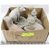 Image 1 : FLAT OF 4 CEMENT GARDEN ORNAMENTS.
