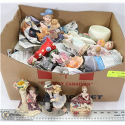 BOX OF MINI FIGURINES AND MORE