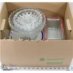 ESTATE BOX OF ASSORTED GLASSWARE